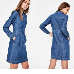 Boded denim sheath dress with pockets size 6R